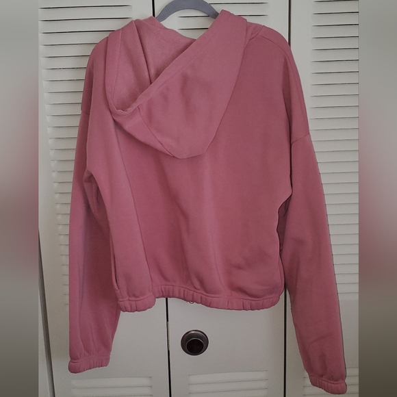 Cropped Pink Hoodie Size 2X - Picture 3 of 3
